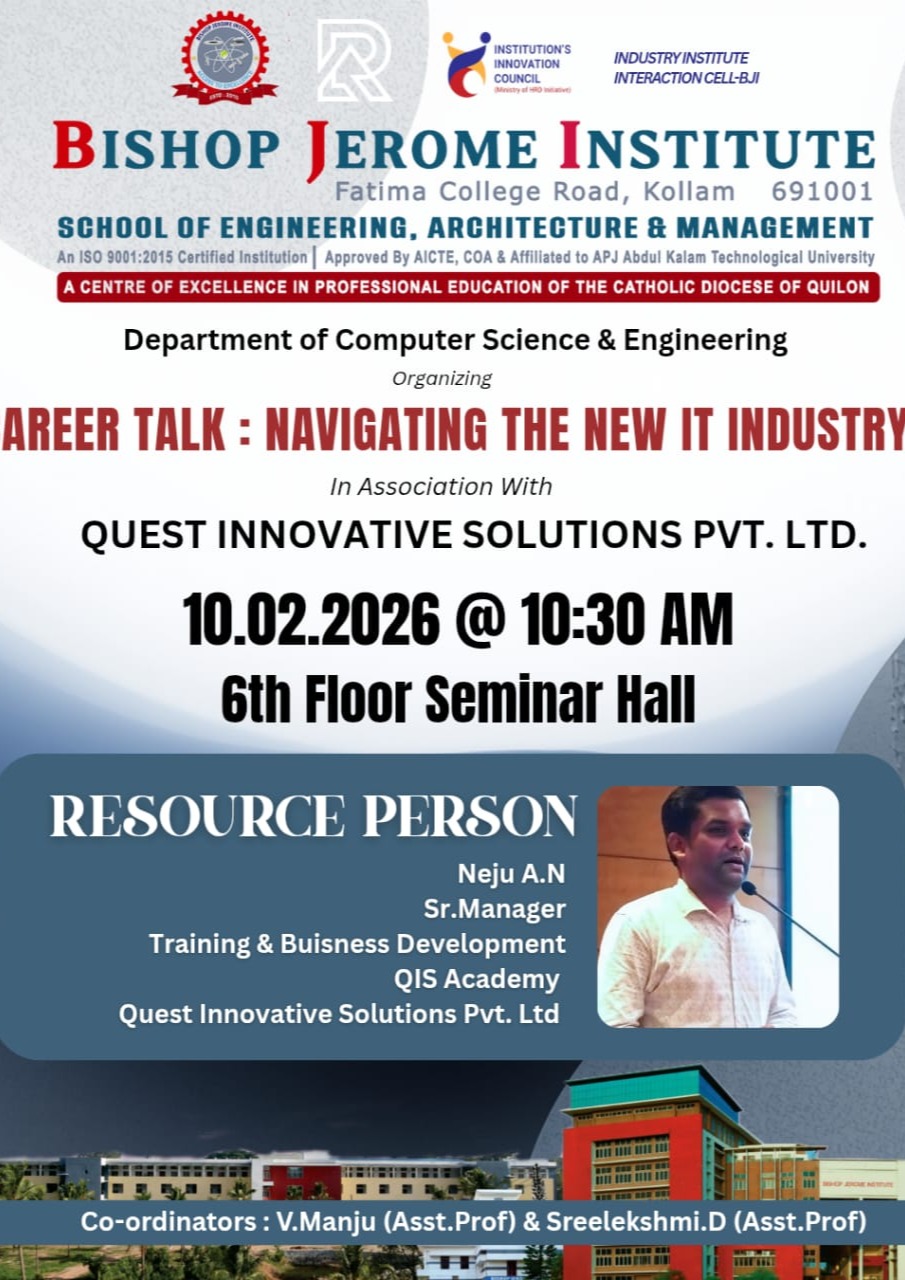 CSE Department to Host Career Talk on - Navigating the New IT Industry-